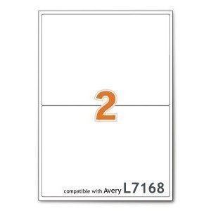 Boxed A4 Mailing Address Printer Labels Sheet 2 Labels Per Sheet 100 Sheets 1 Box