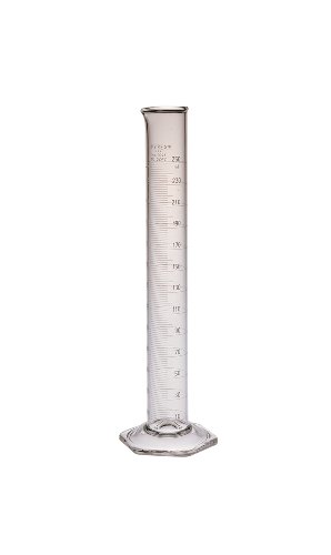 Image of Pyrex Double Metric Scale Economy Graduated TC Cylinder, 250ml Capacity, 39mm OD x 340mm Height (Case of 12)