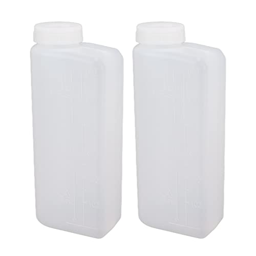 Jeanoko 2PCS 600ML 2 Stroke Oil Petrol Fuel Mix Bottle, Oil Mixing Bottle Container Mixing Bottle for Chainsaw Ironing Machine Use,Fuel Oil Mixing Bottle
