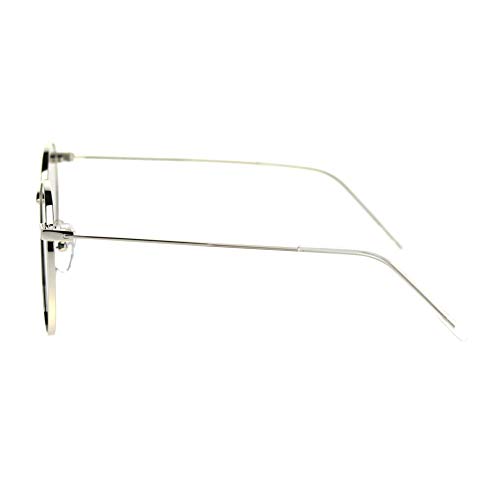 Round Oval Sunglasses Vintage Unisex Fashion Thin Metal Frame Flat Lens4