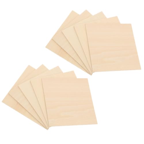 JOINPAYA Tablones de Madera Clara sin Pintar 10 Piezas 150X150X2 MM para Manualidades Modelismo y Decoración Placas Multiusos para Bricolaje y Proyectos Creativos