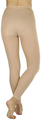 Image of ToBeInStyle Women's Opaque Ankle Long Nylon Footless Fun Tights Pantyhose