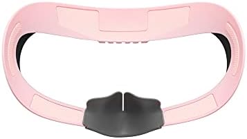 VR Cover Facial Interface and Foam Replacement Set for Meta/Oculus Quest 2 (ThrillSeeker Edition - Pink & Light Grey)
