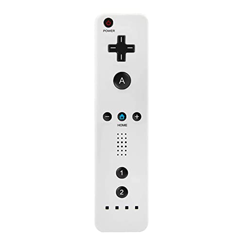 Wii Remote Controller,Wireless Remote Gamepad Controller for Wii and Wii U,with Silicone Case and Wrist Strap(No Motion Plus),White & Black