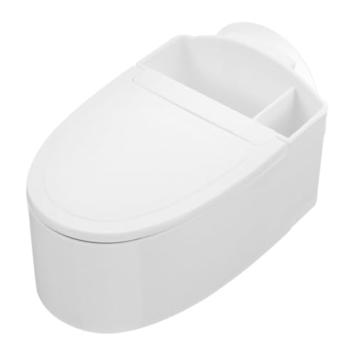 Mobestech Cenicero De Pared Tapa y Forma De Inodoro, Sin Taladro, Material Resistente, Tamaño Compacto, Cenicero Doméstico para Baño, Decoración Original Humor, Fácil Limpieza