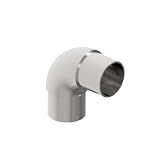 Sellon24 Edelstahl Rundbogen 90 Grad V2A AISI 304 geschliffen K320 Ø42,4x2 mm für Rohr Geländer