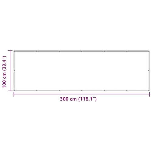 Protección visual para balcón antracita 75x300 cubierta opaca textil 7