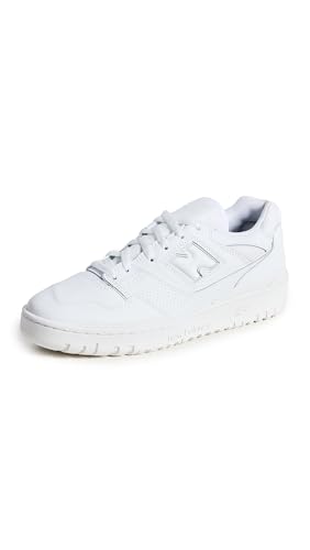 New Balance Men's BB550 Sneakers, White/White/White, 10 Medium US