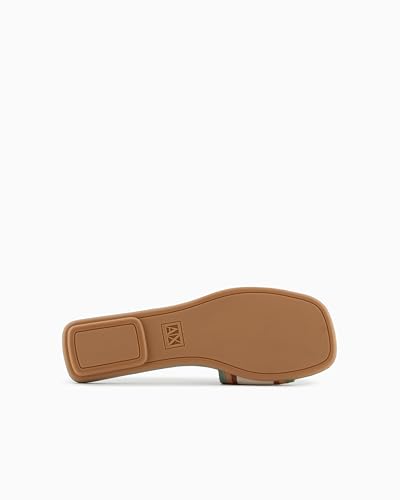Image of Armani Exchange Women's Padded Slide on Sandal With Printed Corporate Logo on Top