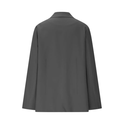 Loinjsnktng Womens Blazers Dressy Casual with Pockets Long Sleeve Open Front Button Blazer Office Travel Lapel Suit Jackets Grey - image 4