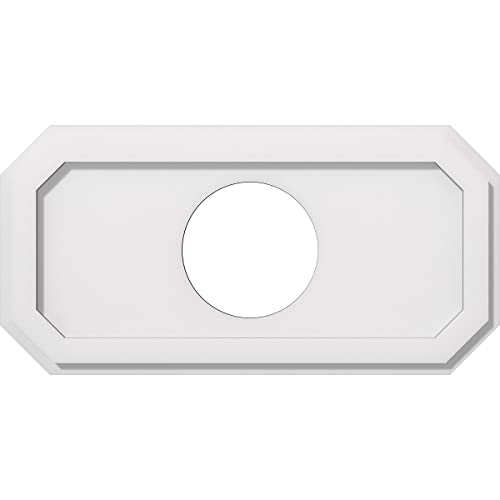 Ekena Millwork CMP22X11ED-06000 Emerald Architectural Grade PVC Contemporary Urethane Ceiling Medallions 22"W x 11"H x 6"ID x 7 1/2"C x 1"P