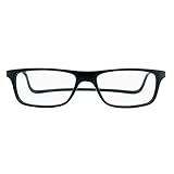 Para todas sus necesidades de visión:La montura hecha de acetato negro se adapta perfectamente a los tamaños de cabeza únicos porque tiene patillas ajustables. Estos anteojos son los anteojos antideslumbrantes que mejor se ajustan y se pueden usar como cintas para la cabeza y para el cuello. No tiene posibilidad de perder sus anteojos cuando se los quita porque permanecerán colgando de su cuello y con poco esfuerzo, estos lectores pueden estar alrededor de su cuello y en su cara.