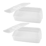 OUNONA 2 Stück Pizzateigblech Brotschutzbehälter Zubehör Zum Aufgehen Von Teig Gärbehälter Für Pizzateig Zubehör Zum Gären Von Teig Teigbehälter Gärblech Für Pizzateig Transparent Plastik