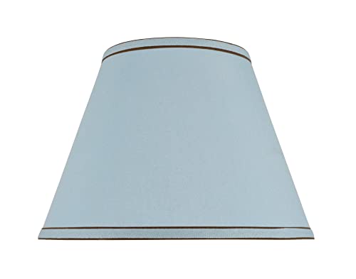 Aspen Creative 32183 Transitional Hardback Empire Shape Spider Construction Lamp Shade in Light Blue, 13