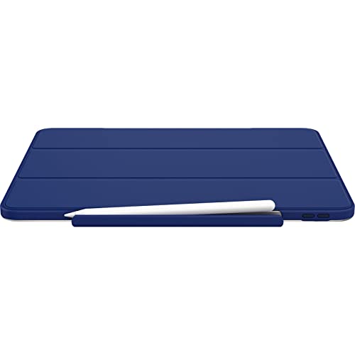 Image of OtterBox - Symmetry Series 360 Elite Case for 12.9 inch iPad Pro 3rd-6th Gen, Scratch-Resistant Tablet Case with Folio and Apple Pencil Holder (Yale Blue)