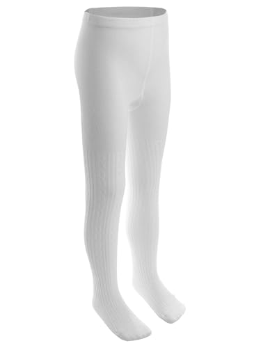 Kids Toddlers Cable Knit Tights Pantyhose Girls Solid Color Footed Leggings Pants Cotton Stockings3