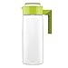 Takeya Airtight Pitcher - Durable BPA-Free Eastman Tritan Odor/Stain-Resistant Leakproof Lid for Iced Tea/Water Easy-Grip Silicone Handle Spill-Free Spout Fridge-Friendly Made in USA 2 Quart/Avocado