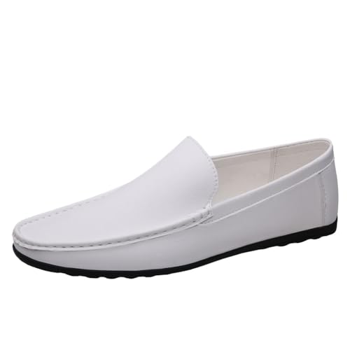 Fashion Mens Loafers Shoes Pu Leather Fashion Moccasins Shoe Solid Color Slip-on