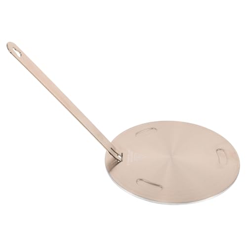 ANDRESLAD Placa Difusora de Calor para Estufa de Gas y Eléctrica, 16 Cm de Diámetro, Acero Inoxidable Rosa Dorado, Gruesa y Resistente para Distribución Uniforme del Calor en Cocina