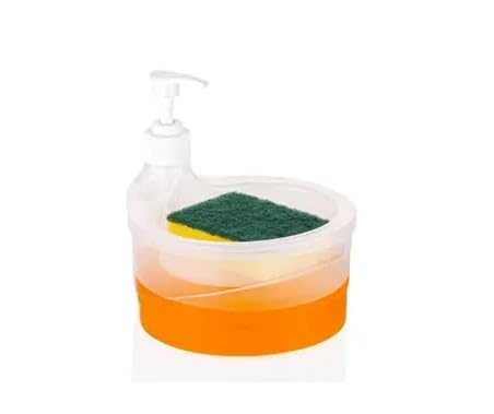 Soap Dispenser/Soap Pump Dispenser and Sponge Holder with 1 Cleaning Sponges for Kitchen|Type -175 for Home and Kitchen-picture-14