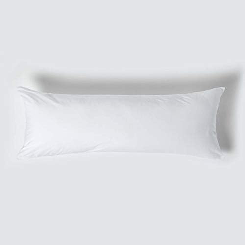 HOMESCAPES White Pure Egyptian Cotton Pillowcase Standard Size 200 TC 400 Thread Count Percale Equivalent Housewife Pillow Case