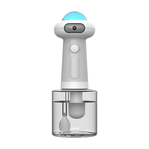 GUOOL ペット用泡ソープディスペンサー ペットバスとバブルメーカー 大型泡生成 犬用バス用品 犬用ソープディスペンサー 犬猫用, 青いUFO