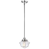 Dainolite Ltd DAINYOL-81P-PC Transitional One Pendant Close-to-Ceiling-Light-fixtures, Chrome