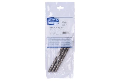 Image of Century Drill & Tool 26823 Cobalt Drill Bit, 23 /64 inch, Pro Pack of 3