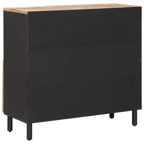 Aparador de madera de mango Braun con elegantes botones de latón y acabados artisan 7