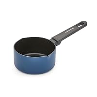 Morphy Richards Recycled Aluminium Milk Pan, 14cm, Non Stick Coating, Soft Touch Handles, Suitable for All Hobs, Blue, 853752