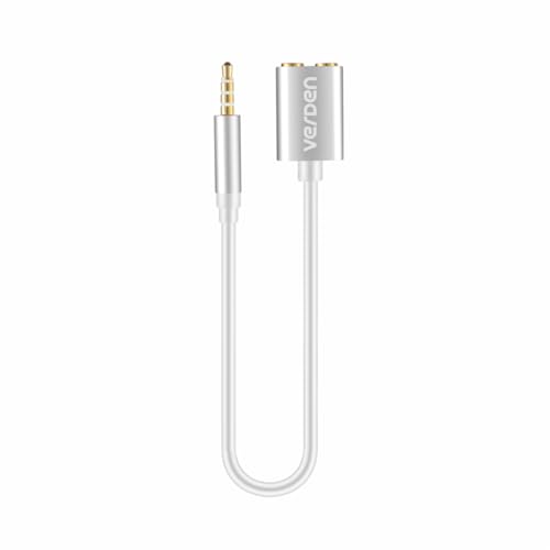 VERDEN-N-45-Headphone-Splitter-35mm-Audio-Stereo-Splitter-Cable-Male-to-Female-Dual-Headphone-Jack-Adapter-with-2-Mic-Working-Audio-for-Smartphone-Tablet-Laptop