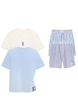 Marks & Spencer Pack de 2 Pijamas de Rayas (6-16 años) Azul Niños 13-14 años