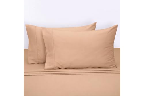 Bliss Casa Percale Cotton Sheet Set Full Size, 4‑Piece, 100% Combed Cotton Sheets, Crisp & Cool, 16 in Deep‑Pocket Fitted Sheet, 1 Flat Sheet & 2 Pillowcase with Zee Hem by Bliss Casa - Used condition - Image 9