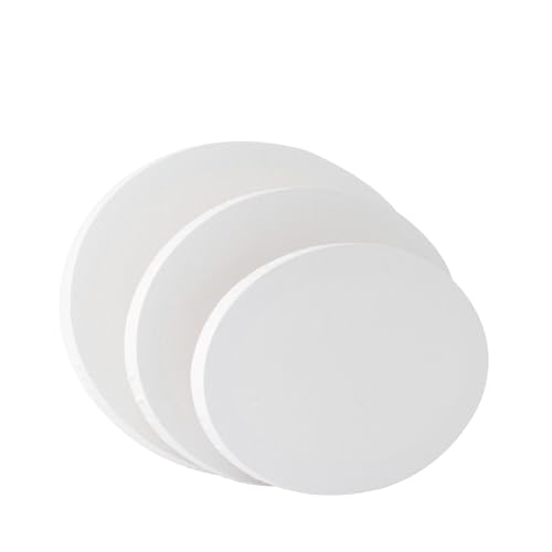 TRANSON 3 Sizes Oval Shaped Stretched Canvas Primed Ready for ...