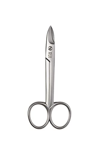 Rui Smiths Pro Precision Toenail Scissors | Stainless Steel Pedicure Trimmer Cutter with Micro-Serrated, Anti-Skid Cutting Edges and Long Handles For Hard Nails | Made in Solingen, Germany