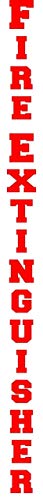 Fire Extinguisher Cabinets red decal 1.5