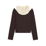PUMA Mädchen Midnight Shadow Slim Langarmshirt 176, Chocolate Fondue Brown