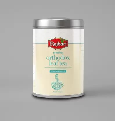 Rajbari Premium Orthodox Tea 100% Natural Exotic Leaves | Single Estate Black Tea Tin (100g, 70 Cups)