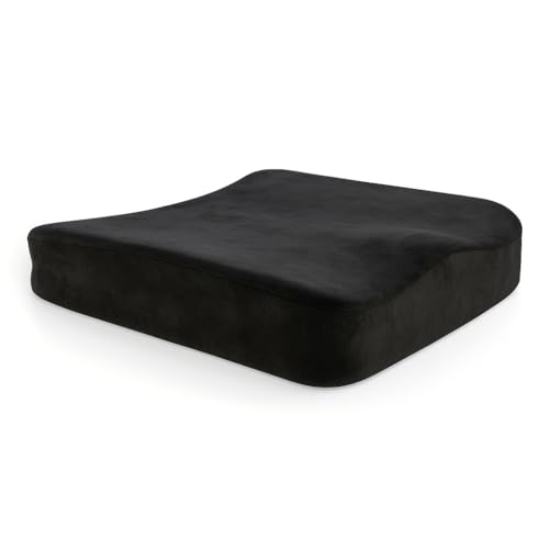 Aeris Large Seat Cushion for Office Chairs - Ergonomic Memory Foam Chair Cushion for Enhanced Comfort During Long Hours of Sitting &Driving - Ideal for Car&Truck Seats,Wheelchairs -With Washable Cover