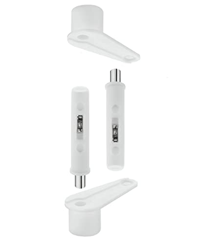 Pair Hafele Pivot Hinge 140° Without Stop for Flush Mounted Door (White)