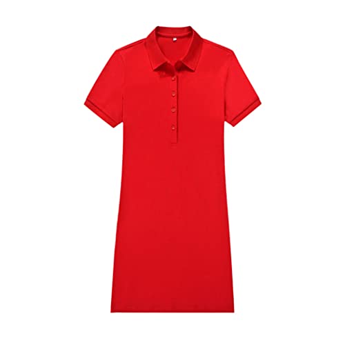Robe polo d'été rouge pour femme idéale pour vos sorties décontractées