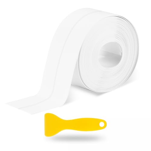 White Caulk Tape Self Adhesive Waterproof 1.97'...