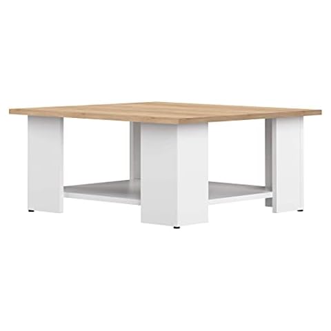 Mesa de Centro Cuadrada Temahome con Doble Estante Cover