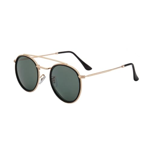 Lunettes de soleil de luxe polarisées avec monture ronde aux finitions soignées