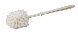 2 X Plain White Plastic Toilet Brush, Fits All Holders