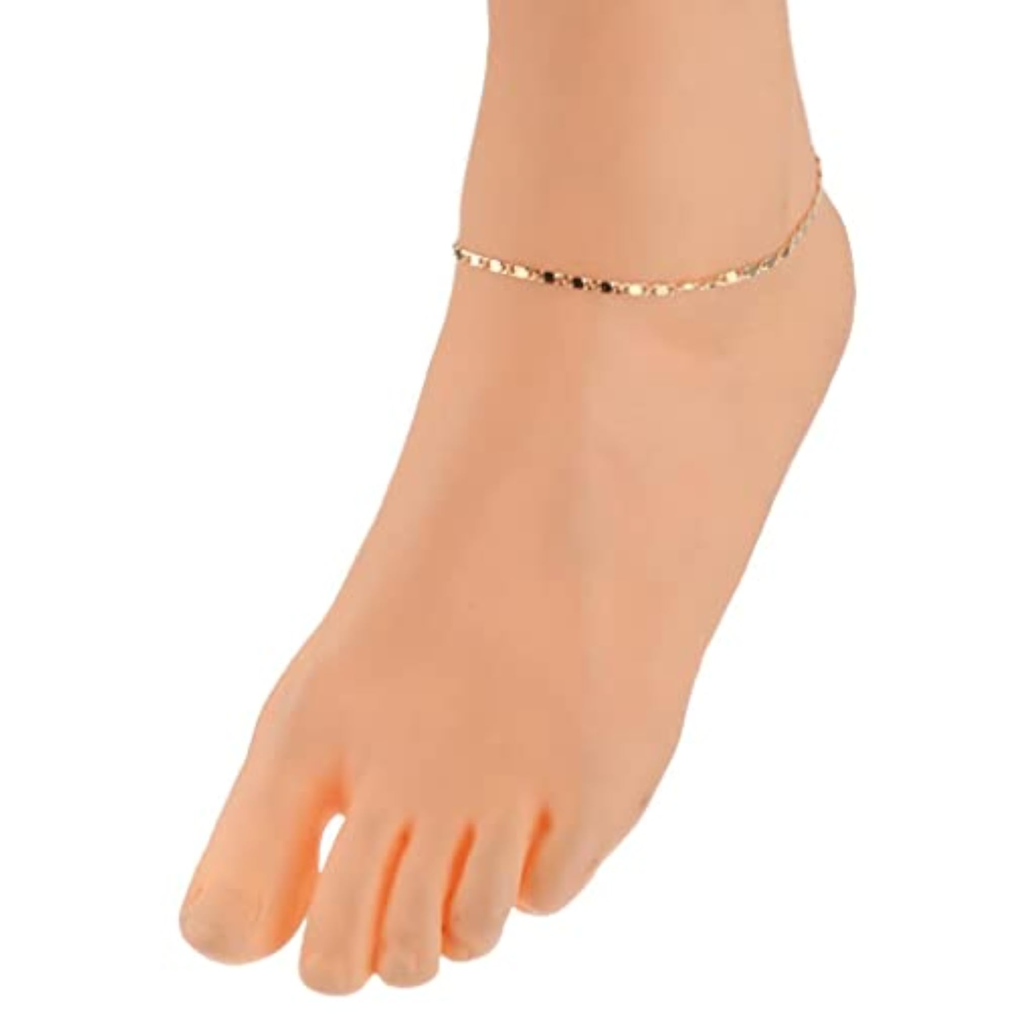 Women's Gold Plated Alloy Adjustable Ankle Chain, Simple Design