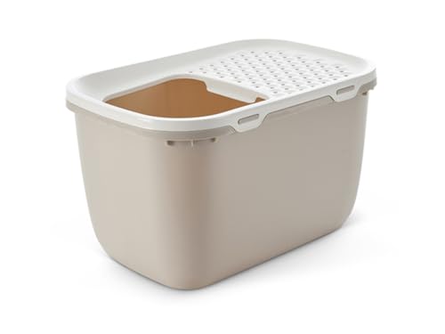Katzenklo - Hop In Giant Mocha - extra großes Katzenklo - Einstieg von Oben - ideal für große Katzen - 74 x 49 7 x 43 cm