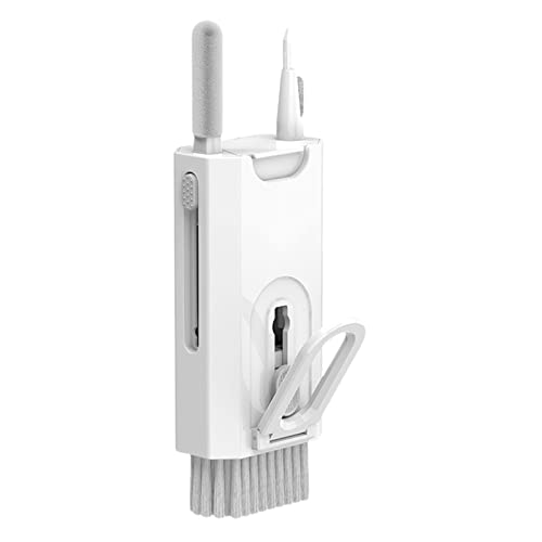 univolunaris Soporte de teléfono para rphones portátil, cepillo de teclado, kit de limpiador electrónico (blanco)