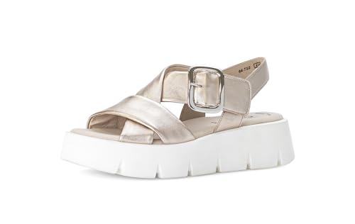 Gabor Damen Pantoletten, Frauen Slipper,Best Fitting,Sommerschuhe,sommerclogs,Hauschuhe,Plateau-Sohle,Schlupfschuhe,Puder (Weiss),38 EU / 5 UK