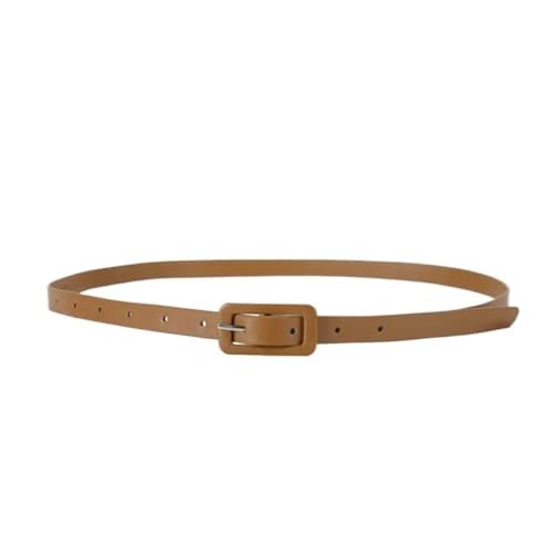 Metal Buckle PU Leather Belt Korean Style All-match Thin Waist Jeans Decor Dress Decoration Candy Color Waistband Outdoor